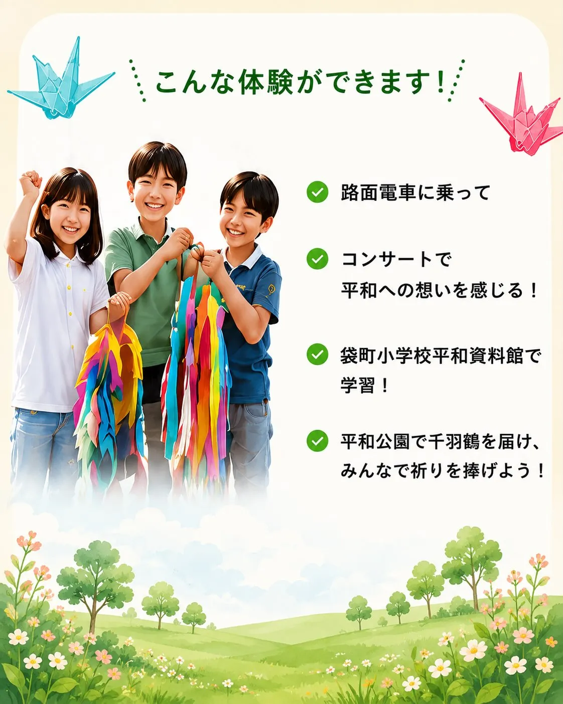 毎年恒例!芸備線で平和公園へ✨